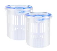 Bocal à Pickles Transparent avec Égouttoir Amovible Ensemble de 2 Pièces | Design Fonctionnel avec Filtre pour Stockage Sécurisé de Légumes Fermentés et Fruits