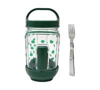 Bocal à salade 1000 ml avec gobelet à vinaigrette et fourchette | Boîte de rangement pour la maison, la randonnée, le camping, les pique-niques, les voyages, le bureau, l'école, la cuisine
