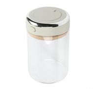 Bocal Café Hermétique 1700ml Verre - Conteneur pour sous pour vide avec Valve pour Fraîcheur Maximale - Rangement Thé Noix Cuisine(1,100ml)