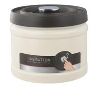 Bocal Café pour vide d'Air Acier Inoxydable - Conteneur Hermétique Pression pour Grains Thé Céréales - Conservation Fraîcheur Cuisine 750ml(White 1100ML)