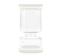 Bocal carré en plastique de 1000 ml avec cloison interne pour Kimchi et conservation des aliments marinés, transfert de liquide et mélange de saveurs (noir)