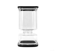 Bocal carré en plastique de 1000 ml avec cloison interne pour Kimchi et conservation des aliments marinés, transfert de liquide et mélange de saveurs (blanc)