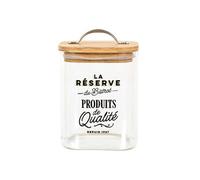 Bocal de 70 n verre avec couvercle en bambou style bistrot - -