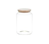 Bocal de Conservation 2,9L en Verre Couvercle Bois BOSQ Transparent
