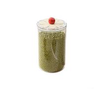 Bocal de conservation alimentaire rond en plastique transparent pour spaghetti, pâtes, riz, noix, collations, fournitures de cuisson, organisateur de 1400 ml (2000 ml)