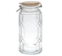 Cook Concept Bocal de conservation KA5507 Couvercle bambou 2,7 L transparent