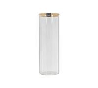 ALTOBUY Bocal de Conservation BAMPA 2L Verre Couvercle Bambou Transparent Transparent