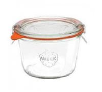 Weck Bocaux en verre Forme chute 370 ml – Lot de 6 avec couvercles empilables robustes