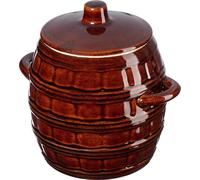 Bocal de fermentation - 4 L - Pour choucroute et cornichons - Convient pour les aliments - Marron