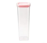 Bocal de garde-manger avec fermeture hermétique pour nouilles, pâtes, riz, farine, orge et autres aliments secs (rose)
