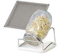 Bocal de germination 1 L avec support et bac de récupération [Royal Gardineer]