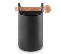 Bocal de rangement 20 cm, avec cuillère en bois, noir, Eva Solo