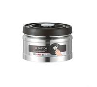 Bocal de rangement en acier inoxydable facile à sceller sous vide pour café, fruits secs et céréales - Facile à entretenir - Argenté - 750 ml