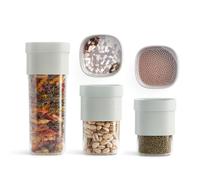 Bocal de rangement FLIP STORAGE, set de 3 pc, vert, plastique, Lékué