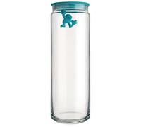 Bocal de rangement GIANNI 2 l, couvercle bleu, verre, Alessi