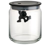 Bocal de rangement GIANNI 750 ml, couvercle noir, Alessi