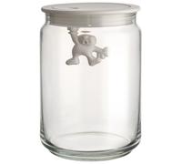 Bocal de rangement GIANNI 900 ml, couvercle blanc, verre, Alessi