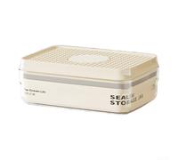 Bocal de rangement hermétique en plastique PET à large ouverture (0,4 l) | Corps en PET et ABS de qualité alimentaire, anneau en silicone, matériaux, construction, stockage sain
