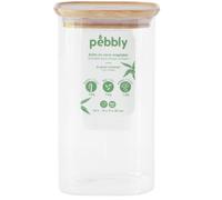 Bocal de rangement PKV-006 1,4 l, verre / bambou, Pebbly