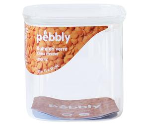 Bocal de rangement PKV-044 800 ml, verre, Pebbly