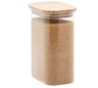 Bocal de rangement PKV-068 1,2 l, verre / bambou, Pebbly