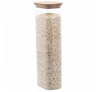 Bocal de rangement PKV-070 2,6 l, verre / bambou, Pebbly