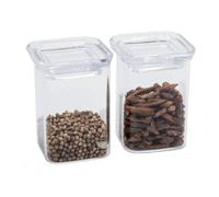 Bocal de rangement PKV-074 240 ml, lot de 2 pcs, verre, Pebbly