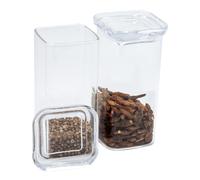 Bocal de rangement PKV-075 320 ml, lot de 2 pcs, verre, Pebbly