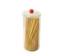 Bocal de rangement rond transparent pour animaux domestiques avec anneau en silicone pour nourriture, collations, épices, fruits secs et produits secs, conteneur hermétique transparent 2000 ml (2600