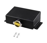 Bocal de refroidissement Réservoir de remplissage d'expansion liquide refroidissement en aluminium 1,6 l, réservoir débordement, récupération d'huile, surtension carburant(Black)