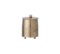 Bocal en acier et laiton doré, imprimé feuillu, avec couvercle - Bloomingville, Jolee - Ø6xH6 cm