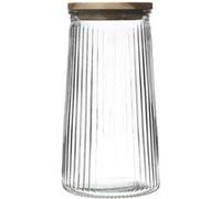 Bocal en Verre 130 vec Bouchon Acacia - JETON -