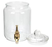 Bocal en Verre avec Robinet, Bouteille de Vin Transparente | Bouteille de Boisson Transparente, Bocal en Verre Hermétique, Bocal à Boissons en Verre, pour Jus