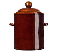 Bocal en verre, capacité de 2,5 l, en céramique, marron