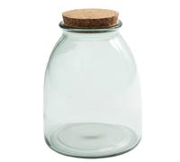 Bocal en Verre & Couvercle Liège 1L Transparent