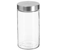 Bocal en Verre ""Guy"" 1 7L Transparent & Argent