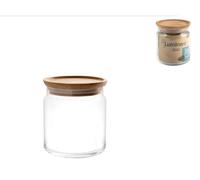 Bocal En Verre Luminarc Purebox Avec Couvercle En Bois 0,75 L