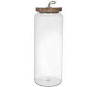 Bocal en Verre Transparent avec Couvercle Acacia H27,5cm / 185 ORAN - ALTOBUY Transparent