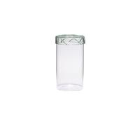 Bocal en verre vert, pour aliments, motif tourbillon, léger - Hübsch, Heir - Ø10x20 cm