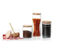 Lot de 3 Bocaux de conservation en verre 600 ml
