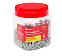 fischer Chevilles Propack SX Plus 8 S – 120 chevilles 8x40 avec vis et foret SDS 8 mm, réutilisable