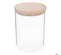 Bocal ""Hermet"" 1 6L en verre avec couvercle hermétique hévéa - 5five