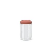 Bocal hermétique en verre borosilicate 500 ml - terracotta
