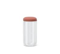 Bocal hermétique en verre borosilicate 750 ml - terracotta