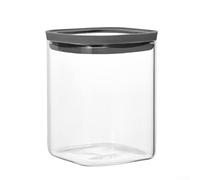 Bocal hermétique polyvalent en verre borosilicate transparent pour aliments secs, céréales et collations, facile à nettoyer (20,3 x 30,5 cm, blanc)