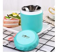 Bocal isotherme de 430ml pour aliments, tasse à soupe, thermos, plusieurs boîtes à lunch en acier inoxydable,Vert clair