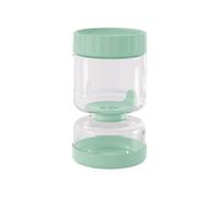 Bocal PEBBLY Verre 900 ml 2 compartiments Vert Sauge cornichons