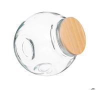 Bocal verre à bonbons couvercle bois 1 5L - 5five