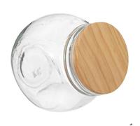 Bocal verre à bonbons couvercle bois 650ml - 5five