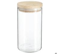 Bocal verre couvercle bois ""Hermet"" 1L - 5five